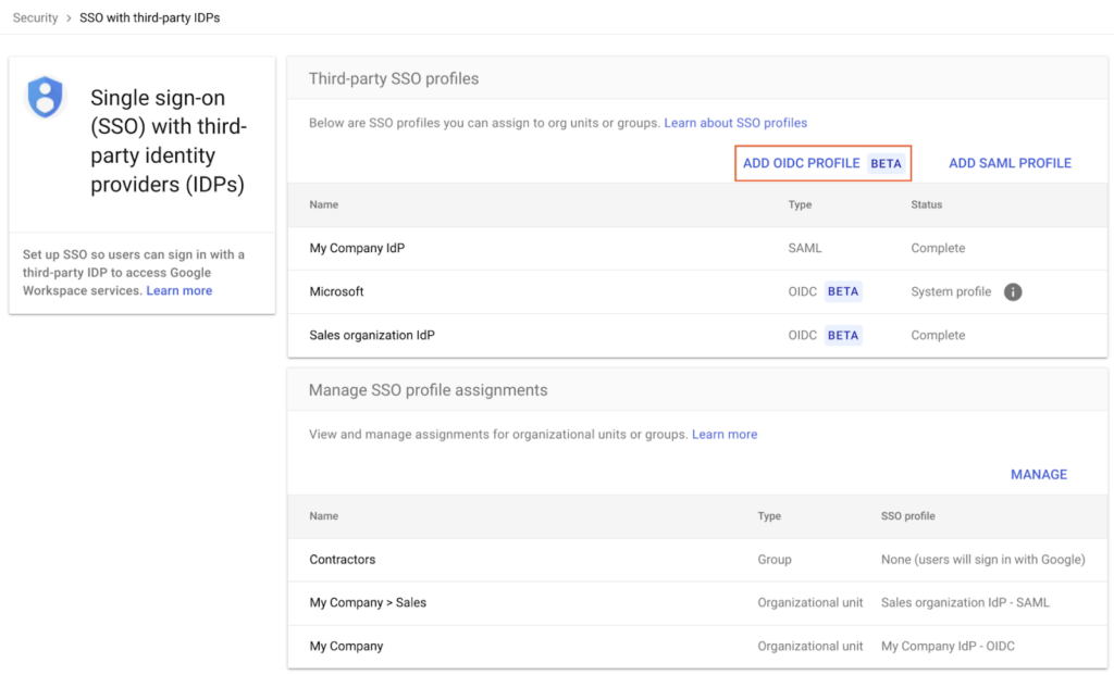 Google Workspace SSO Entra OpenID